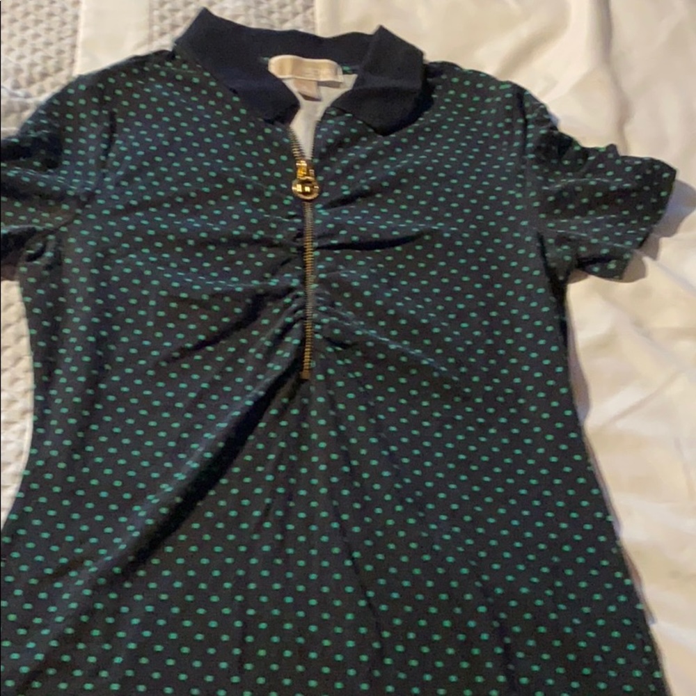Michael Kors zip up polo shirt